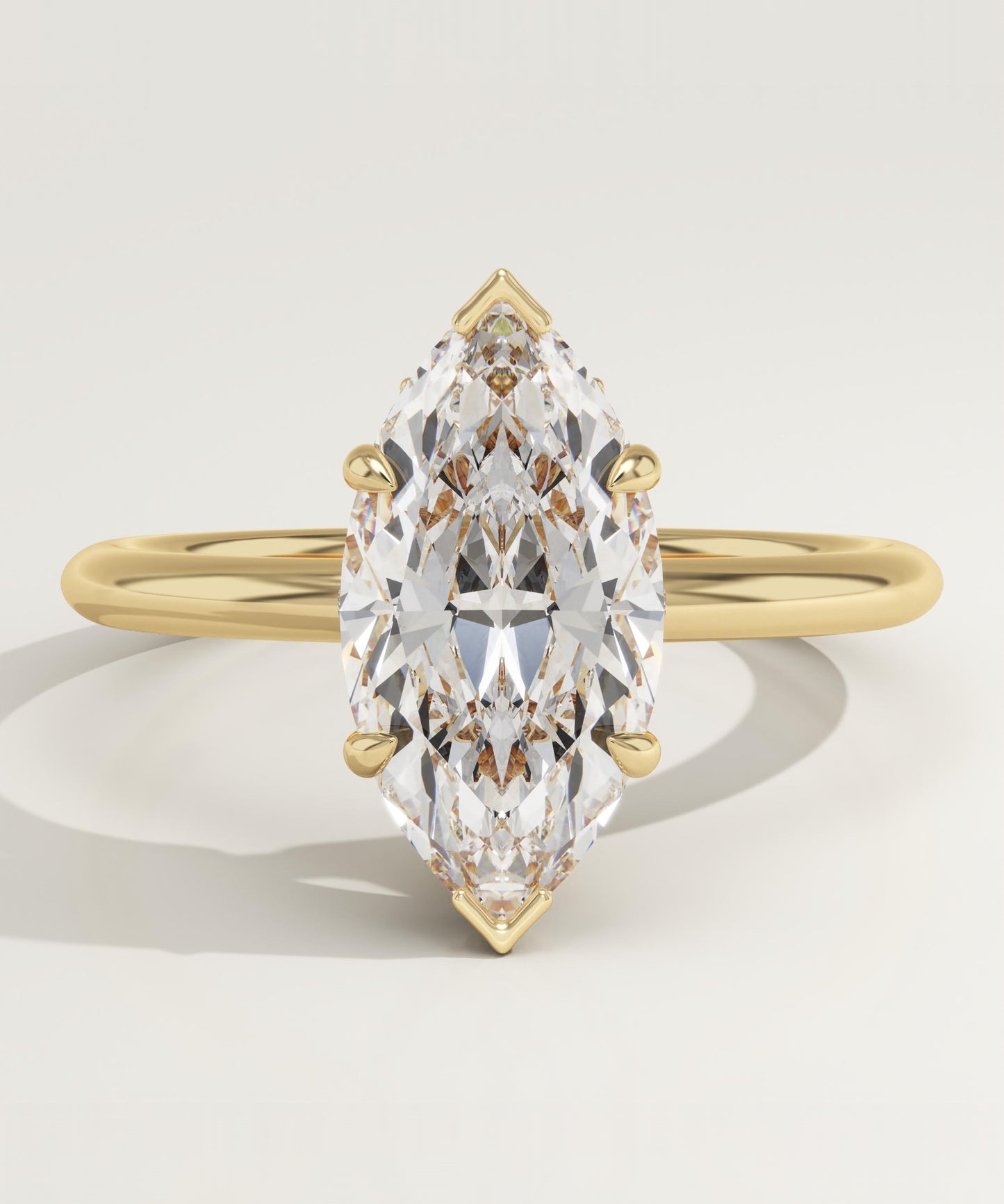 1.75 CT Marquise Cut Hidden Halo Moissanite Engagement Ring