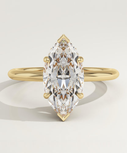 1.75 CT Marquise Cut Hidden Halo Moissanite Engagement Ring