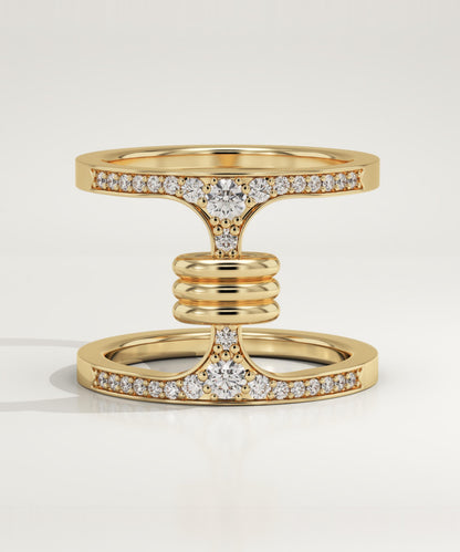 0.445 TCW Round Lab-Grown Diamond Double Shank Wedding Band