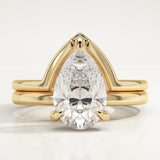 1.99 CT Pear Cut Solitaire Lab-Grown Diamond Bridal Set