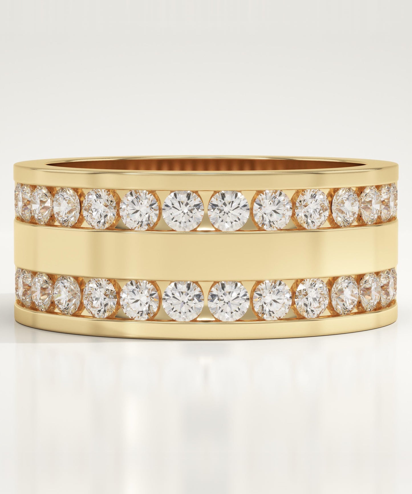 1.12 TCW Round Lab-Grown Diamond Channel Setting Wedding Band For Men