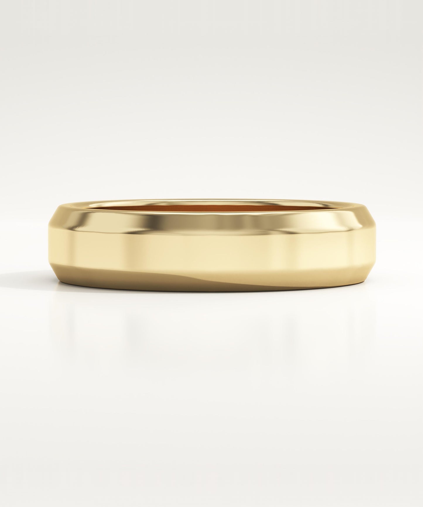 Beveled Edge Wedding Band