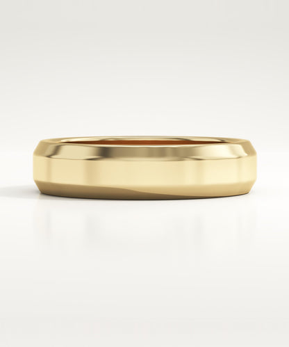 Beveled Edge Wedding Band