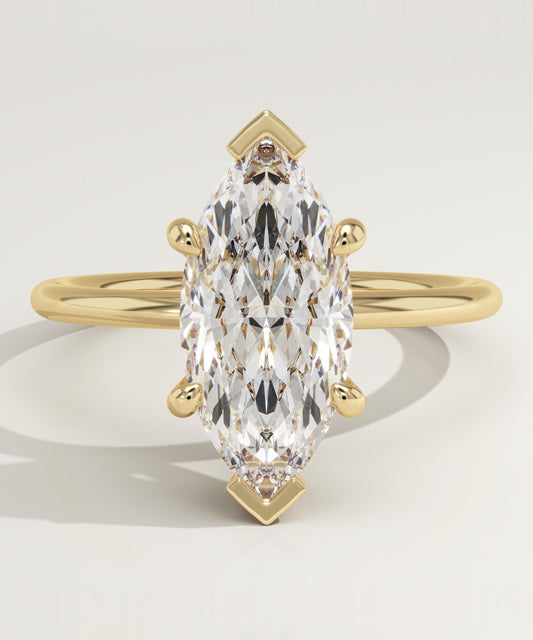 Marquise Cut Solitaire Lab-Grown Diamond Engagement Ring