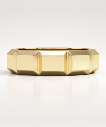 Patterned Wedding Band For Men