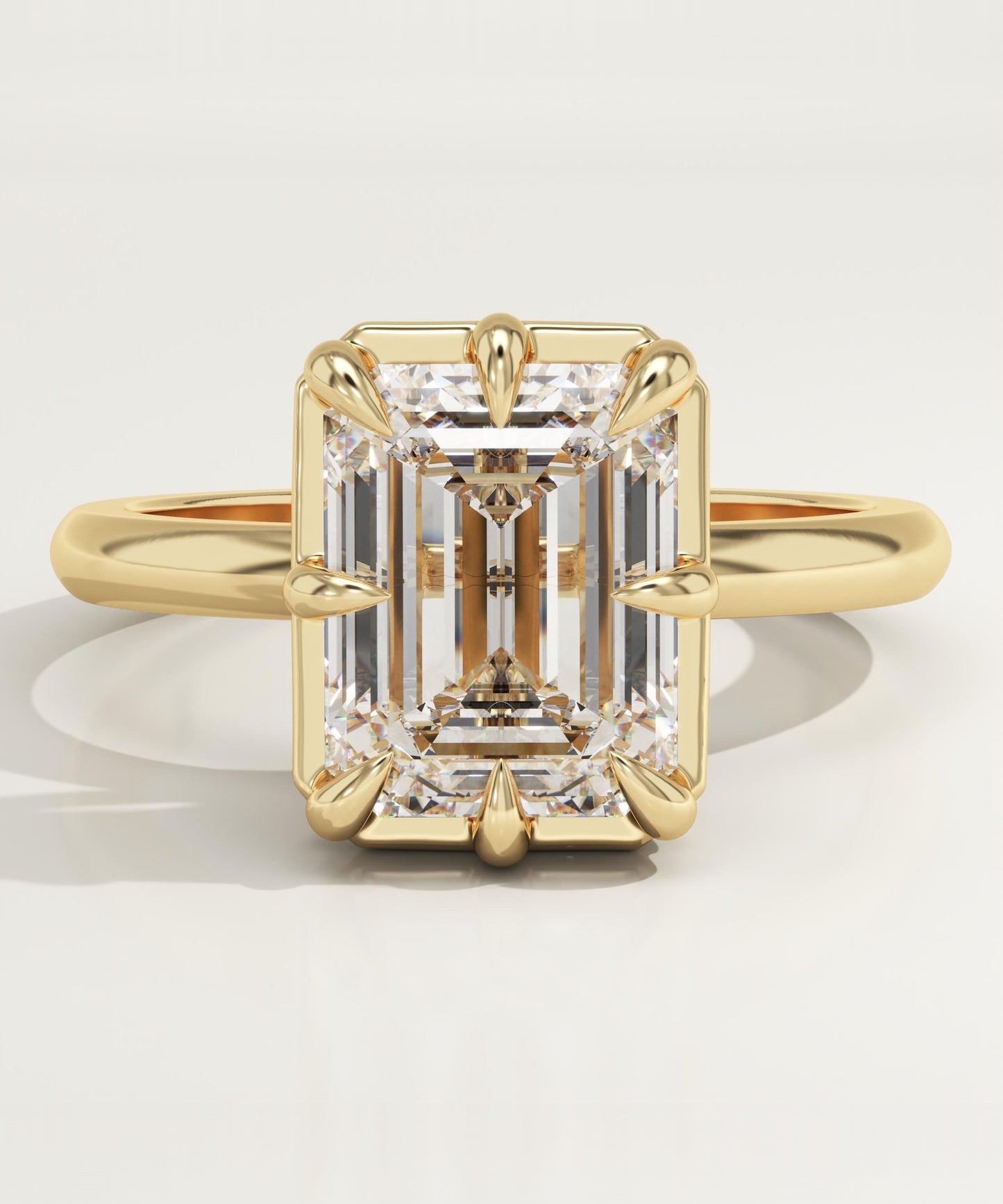 Emerald Cut Solitaire Lab-Grown Diamond Engagement Ring