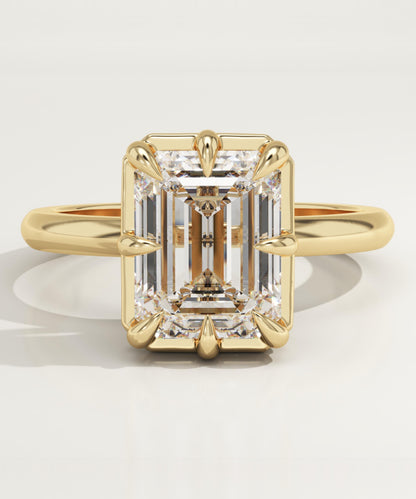 Emerald Cut Solitaire Lab-Grown Diamond Engagement Ring