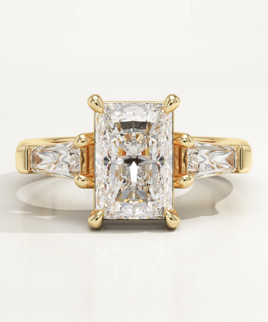 Radiant Cut Three Stone Lab-Grown Diamond Engagement Ring