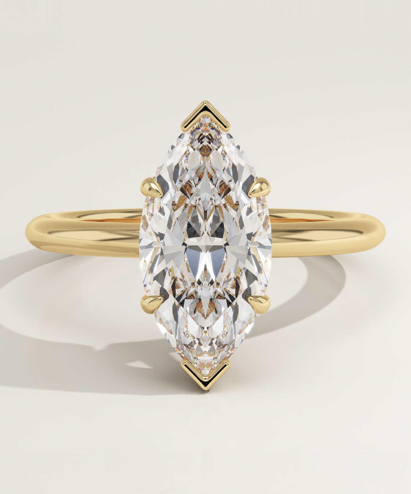 1.75 CT Marquise Cut Solitaire Moissanite Engagement Ring