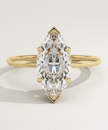 1.75 CT Marquise Cut Solitaire Moissanite Engagement Ring