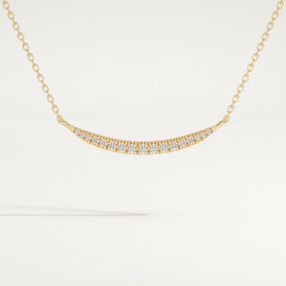 0.091 TCW Round Lab-Grown Diamond Smile Charm Necklace