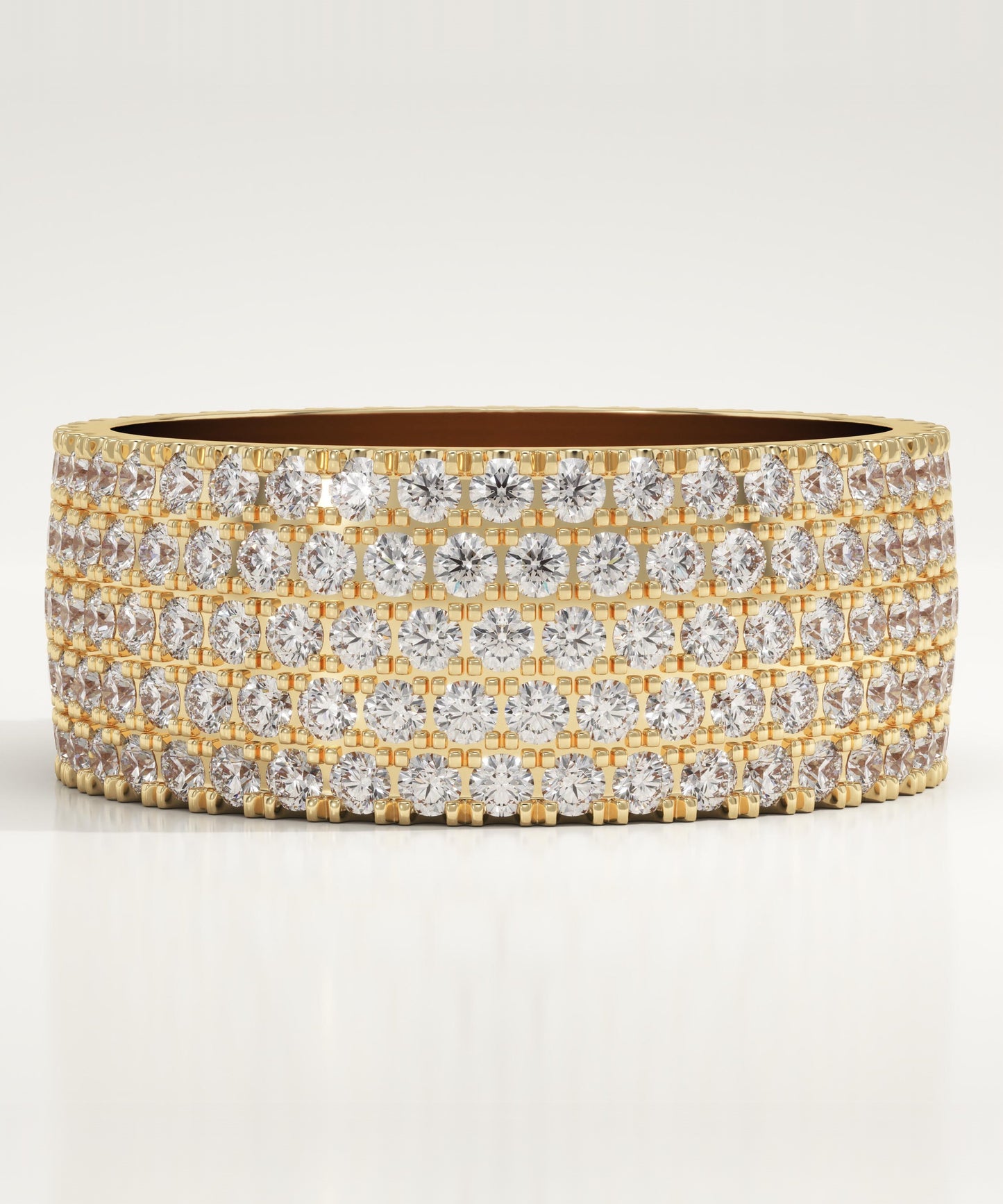 2.14 TCW Round Lab-Grown Diamond Multi Stone Wedding Band For Men