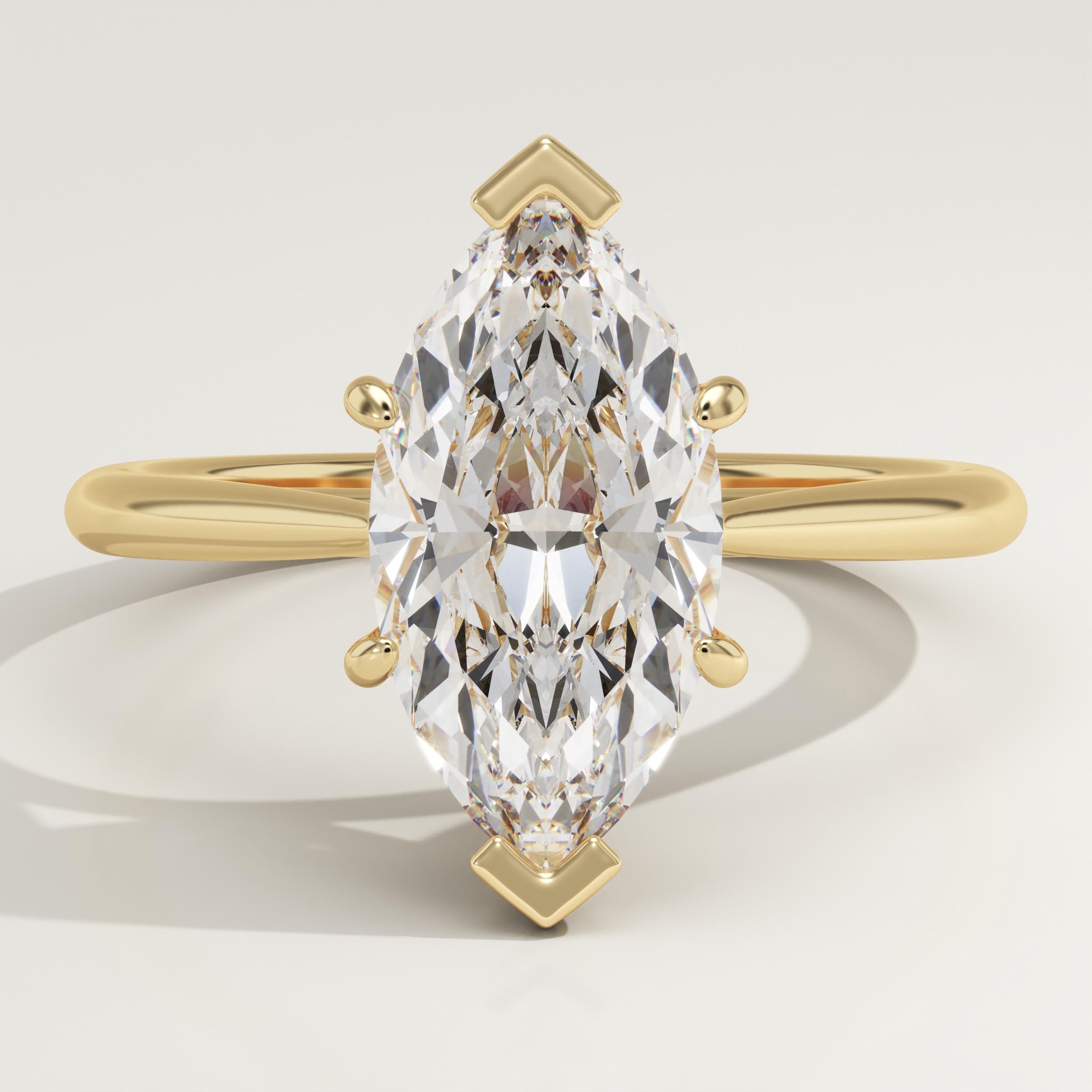 2.0 CT Marquise Cut Solitaire Lab-Grown Diamond Engagement Ring