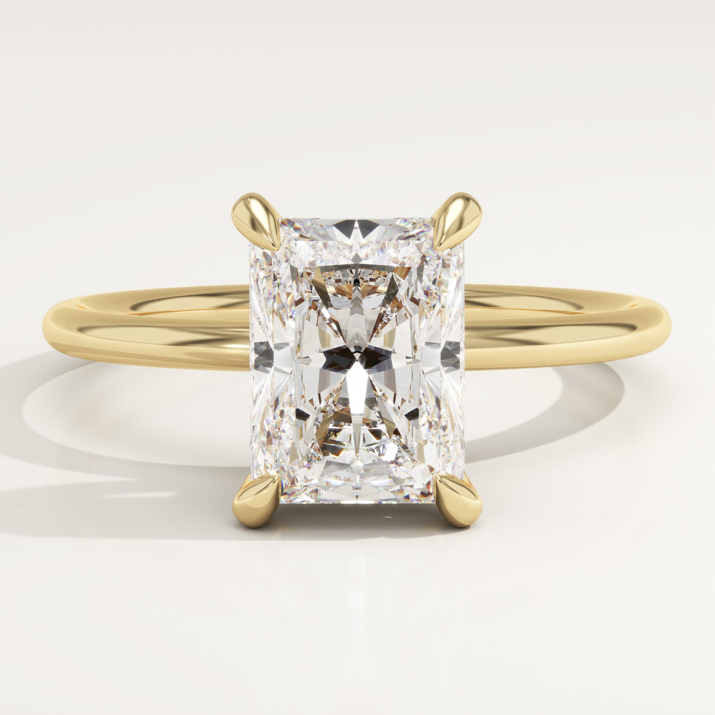 2.0 CT Radiant Cut Solitaire Lab-Grown Diamond Engagement Ring
