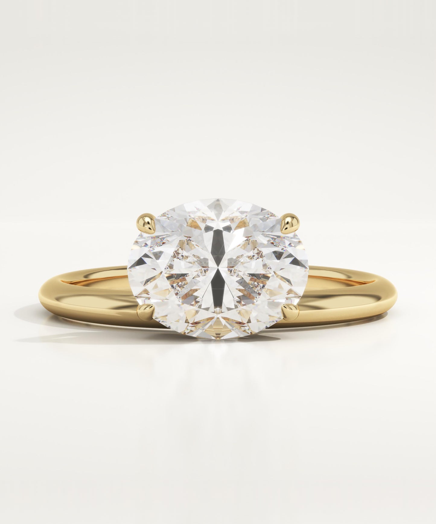 Oval Cut Solitaire Lab-Grown Diamond Engagement Ring