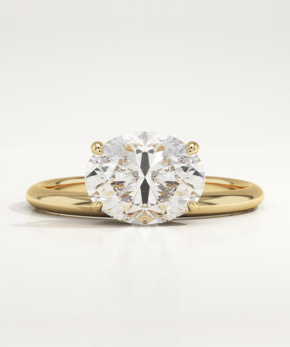 Oval Cut Solitaire Lab-Grown Diamond Engagement Ring
