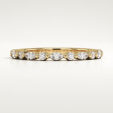 0.32 TCW Round & Marquise Cut Lab-Grown Diamond Half Eternity Wedding Band
