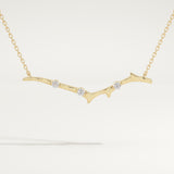 0.07 TCW Round Lab-Grown Diamond Nature Inspired Necklace
