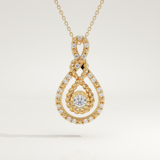 0.11 TCW Round Lab-Grown Diamond Multi Stone Necklace