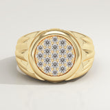 0.417 CT Round Shaped Multi Stone Lab-Grown Diamond Engagement Ring For Men