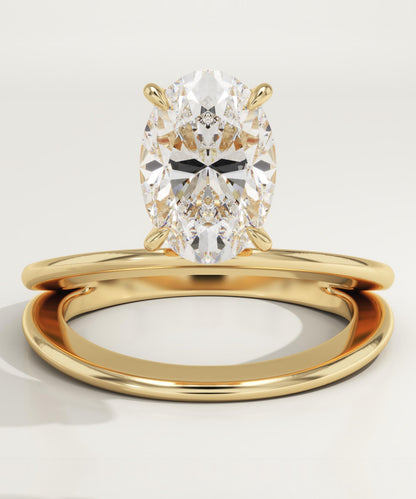 Oval Cut Solitaire Lab-Grown Diamond Engagement Ring