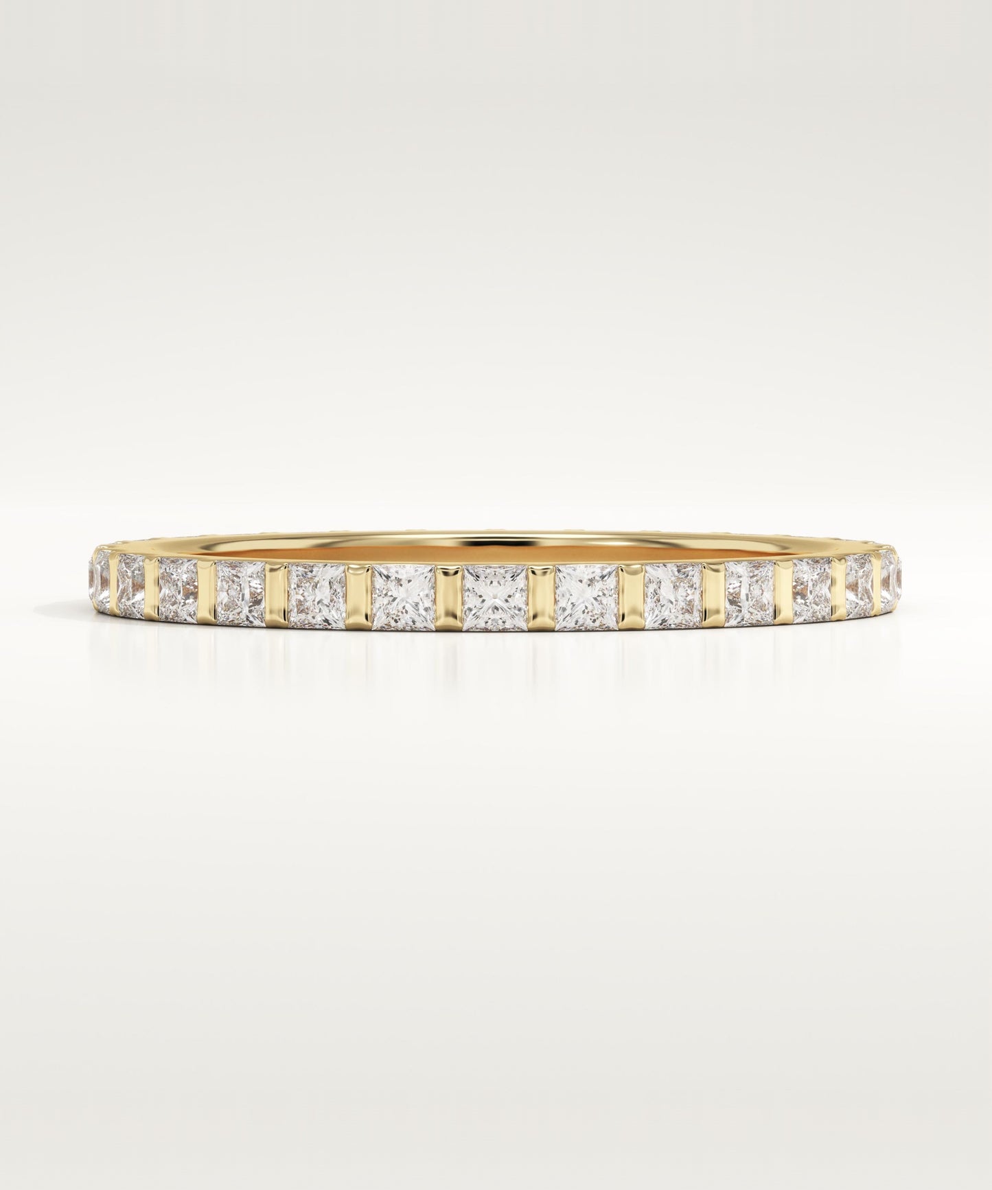 0.54 TCW Princess Lab-Grown Diamond Full Eternity Wedding Band