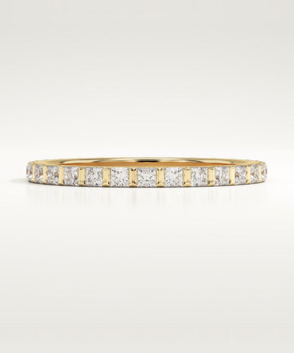 0.54 TCW Princess Lab-Grown Diamond Full Eternity Wedding Band