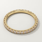 0.74 TCW Round Cut Lab-Grown Diamond Full Eternity Wedding Band
