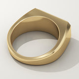 0.06 CT Round Shaped Signet Lab-Grown Diamond Wedding Band For Men