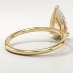 2.0 CT Pear Cut Solitaire Lab-Grown Diamond Engagement Ring