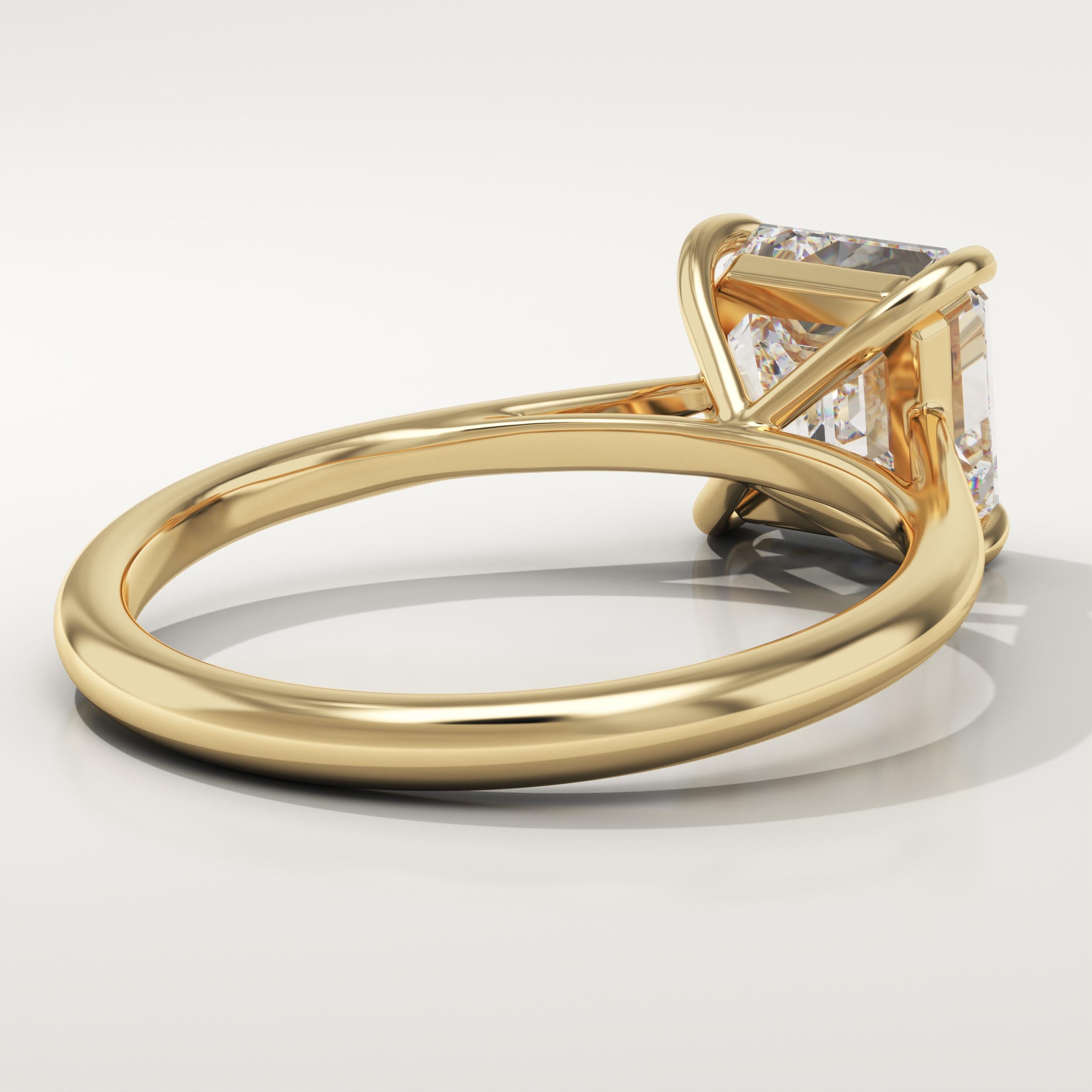 2.0 CT Asscher Cut Solitaire Lab-Grown Diamond Engagement Ring