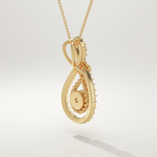 0.11 TCW Round Lab-Grown Diamond Multi Stone Necklace