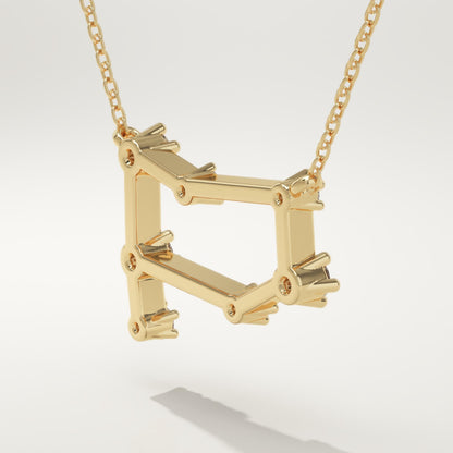 0.18 TCW Round Lab-Grown Diamond Gemini Constellation Necklace