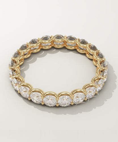 2.1 TCW Round Lab-Grown Diamond Full Eternity Wedding Band