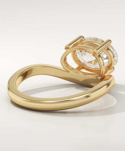 Oval Cut Solitaire Lab-Grown Diamond Engagement Ring