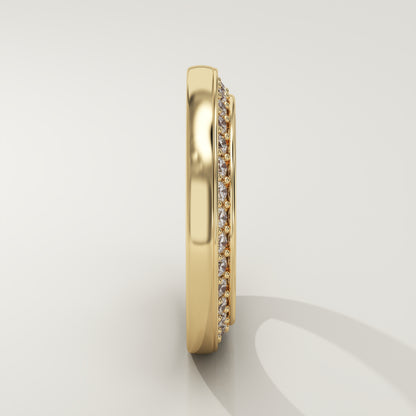 0.012 TCW Round Lab Grown Diamond Flush Setting Wedding Band (US Size 4 Ready To Ship)
