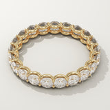 2.1 TCW Round Cut Lab-Grown Diamond Full Eternity Wedding Band