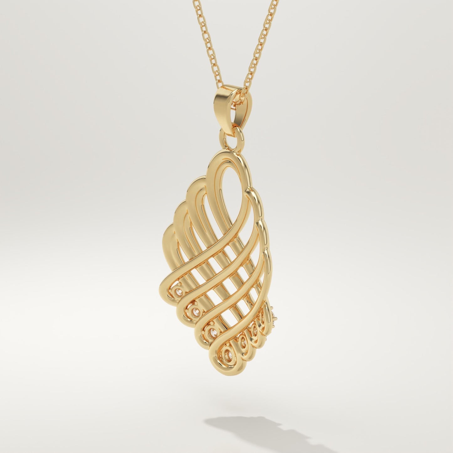 0.158 TCW Round Lab-Grown Diamond Charm Necklace