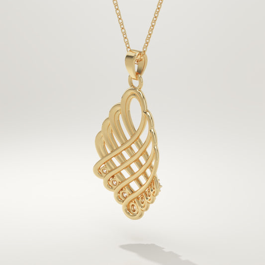 0.158 TCW Round Lab-Grown Diamond Charm Necklace