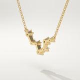 0.103 TCW Round Lab-Grown Diamond Pisces Constellation Necklace