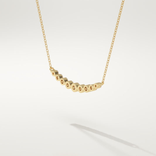 0.413 TCW Round Lab-Grown Diamond Curved Necklace