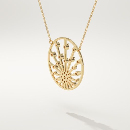 0.28 TCW Round Lab-Grown Diamond Charm Necklace