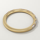 0.54 TCW Baguette Cut Lab-Grown Diamond Half Eternity Wedding Band