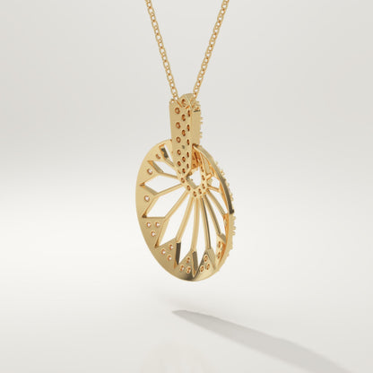 0.312 TCW Round Lab-Grown Diamond Charm Necklace
