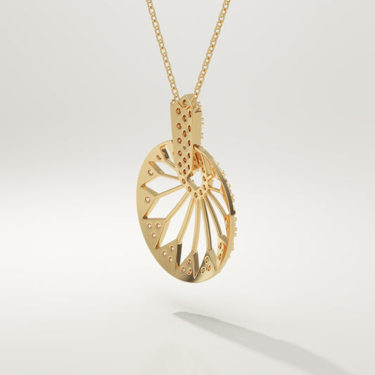 0.312 TCW Round Lab-Grown Diamond Charm Necklace