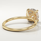 2.0 CT Round Cut Hidden Halo Lab-Grown Diamond Engagement Ring