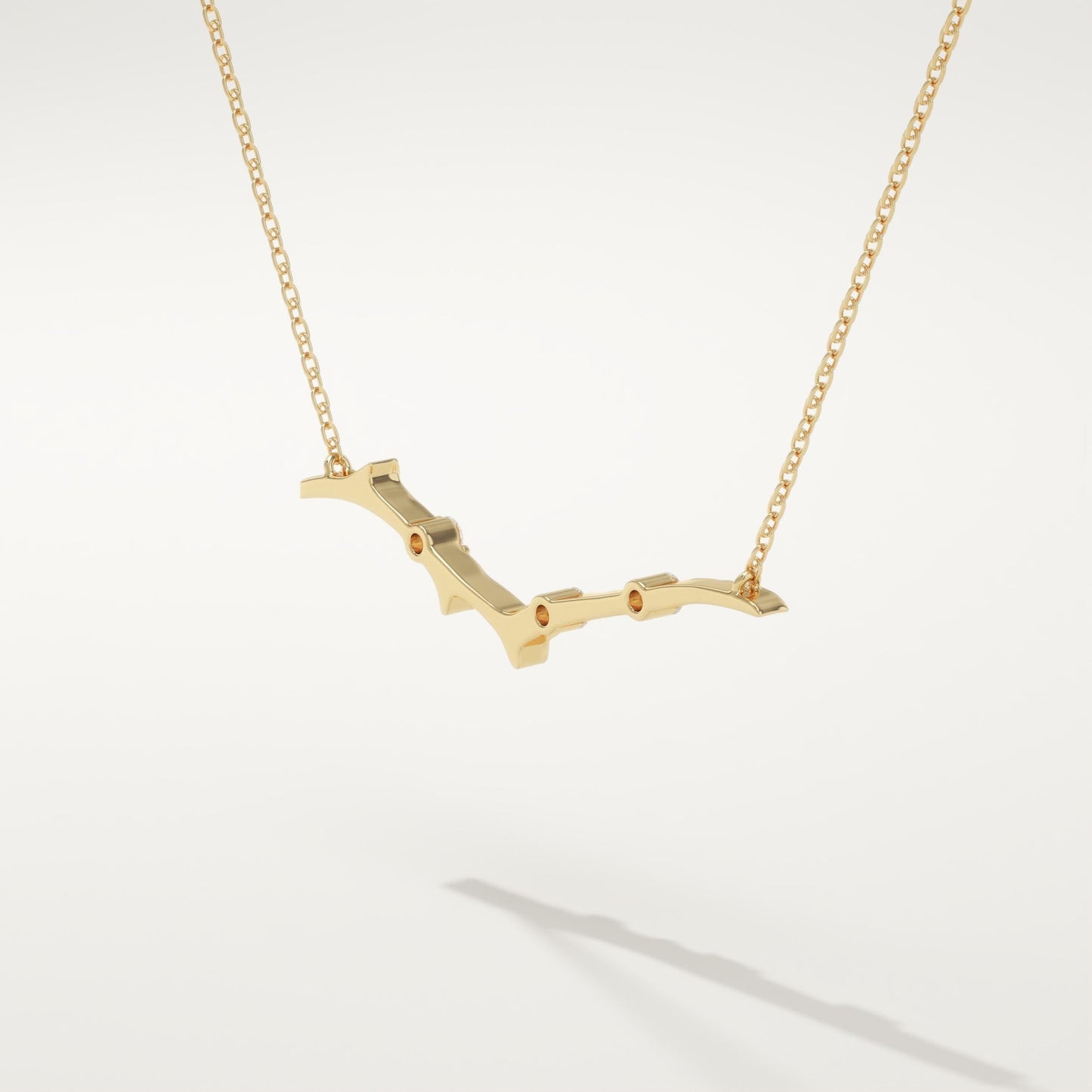 0.7 TCW Round Lab-Grown Diamond Charm Necklace