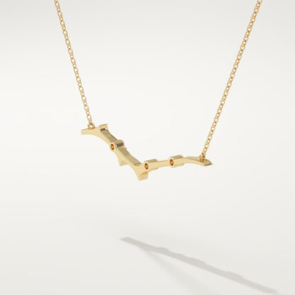 0.7 TCW Round Lab-Grown Diamond Charm Necklace