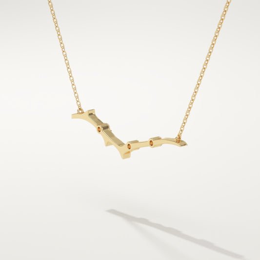 0.7 TCW Round Lab-Grown Diamond Charm Necklace