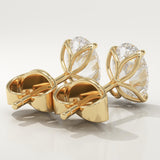 1 TCW Oval Lab-Grown Diamond Stud Earrings